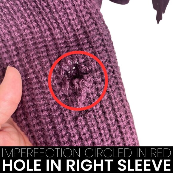 POLLY & ESTHER | Eggplant Purple Mock Neck Long Sleeve Sweater | Size XL - Picture 8 of 9